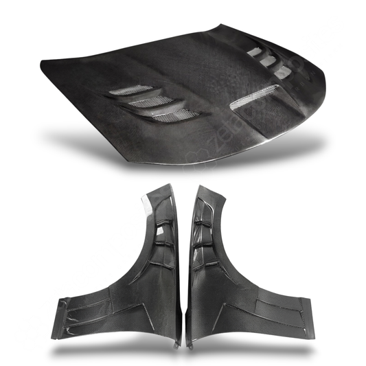 (2015'-2023') Charger Carbon Fiber Hood & Fenders - Viper Style