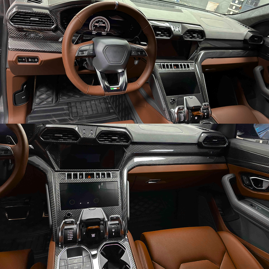 (2018'+) Lamborghini URUS S Full Dry Carbon Fiber Interior Trim Covers Kit