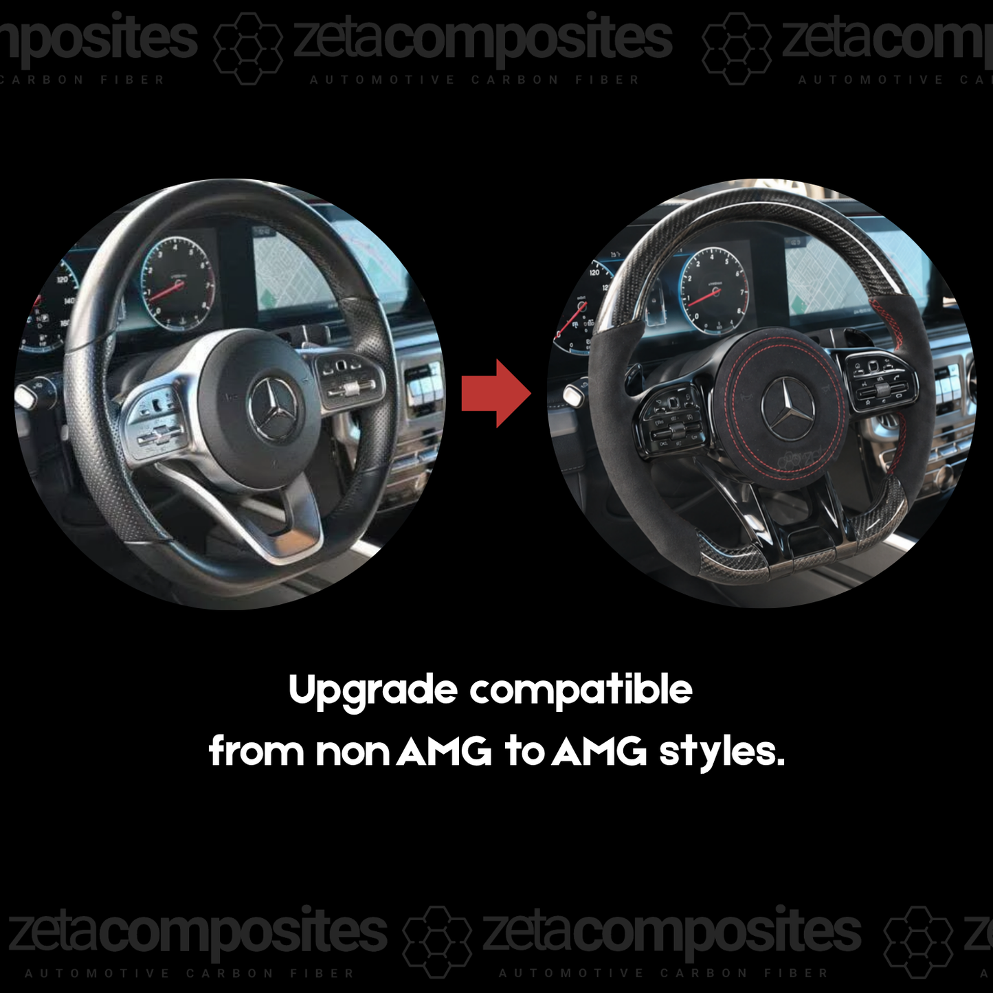 (2018'+) Mercedes AMG Carbon Fiber Steering Wheel C/E/G/GT/S Class Upgrade