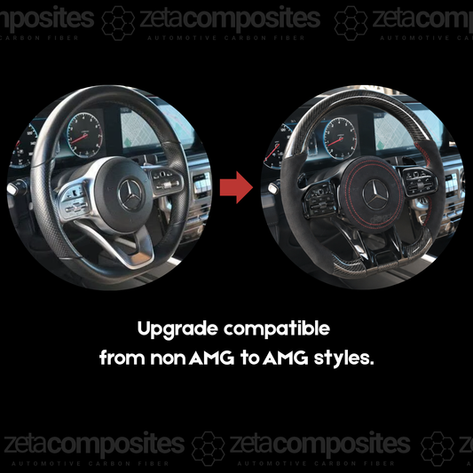 (2018'+) Mercedes AMG Carbon Fiber Steering Wheel C/E/G/GT/S Class Upgrade