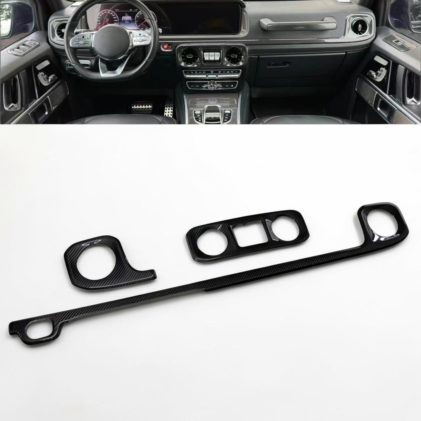(2019'-2025') Mercedes G550 / G63 Carbon Fiber Dash Cover Kit W464 W463a