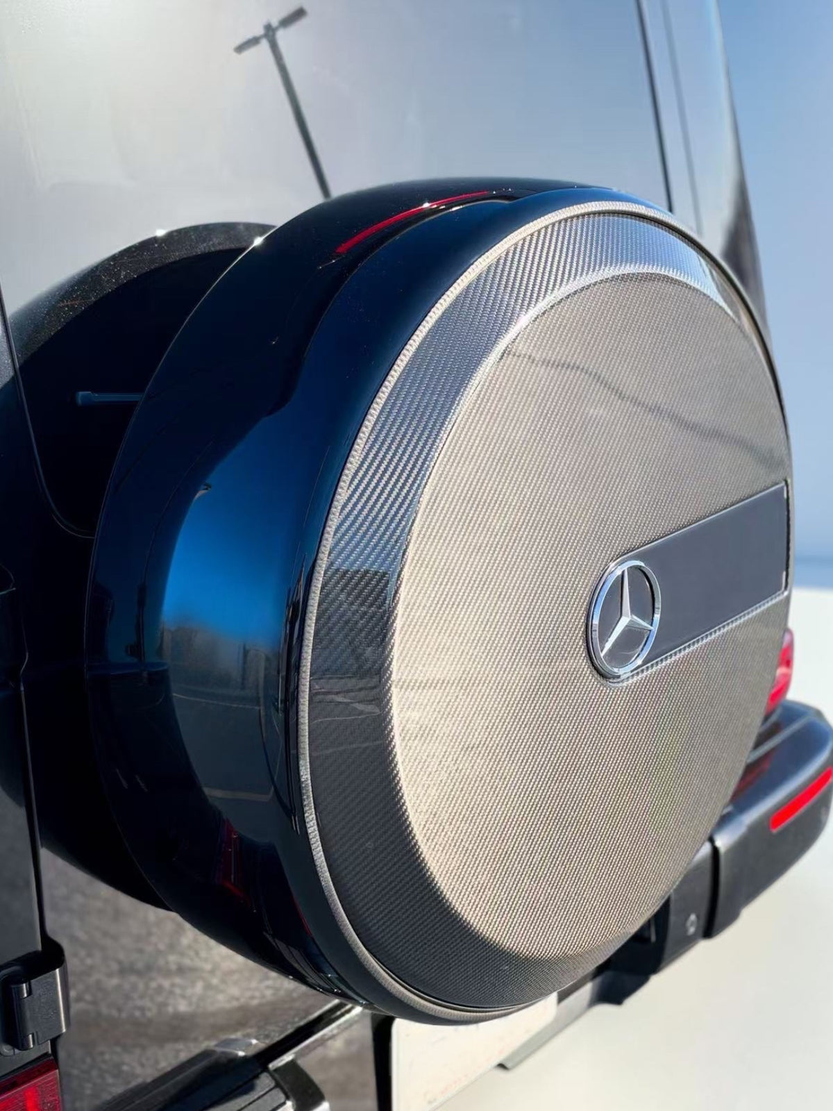 (2019'+) Mercedes G Class G63 G550 + Dry Carbon Fiber Spare Tire Cover