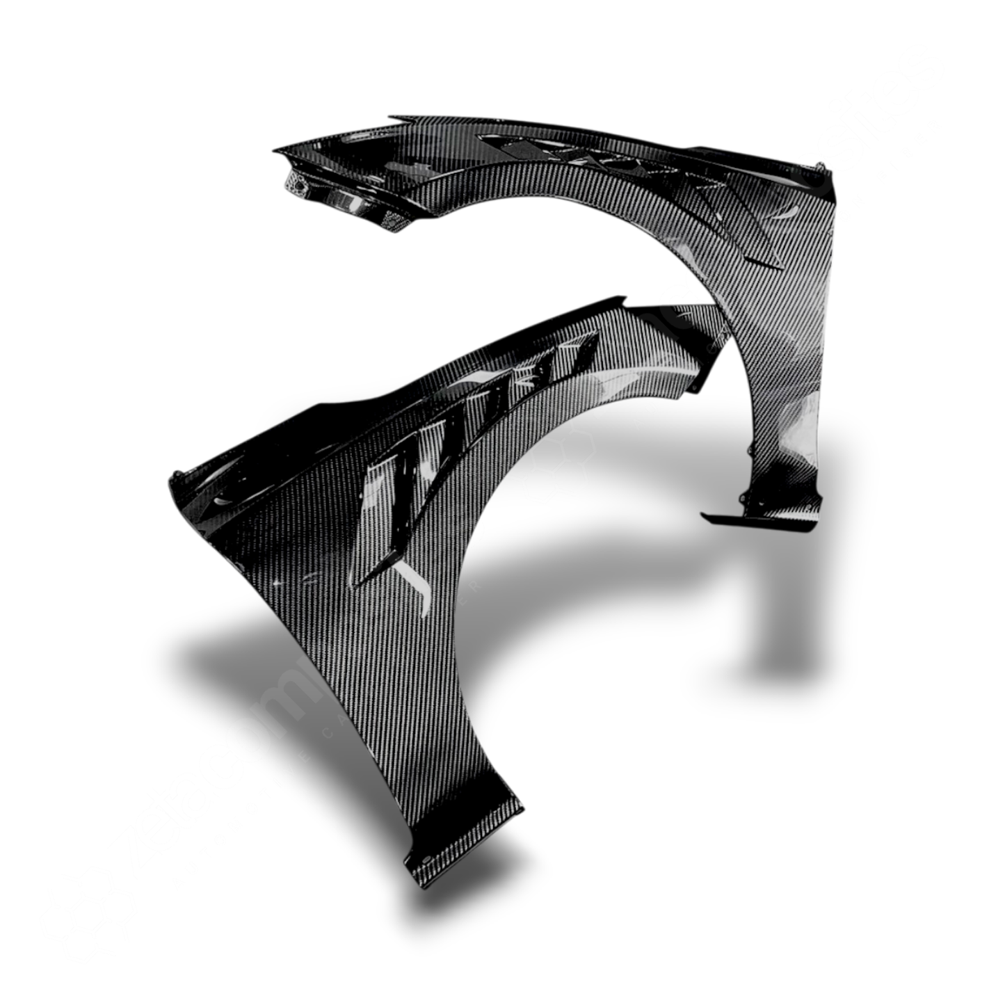 (2019'-2022') Veloster Carbon Fiber Hood & Fenders Kit - Vented