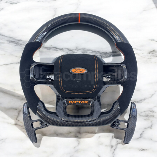 custom carbon fiber steering wheel for ford raptor