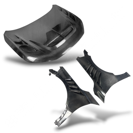 (2022'+) Honda Civic FL5 Carbon Fiber Hood & Fenders - Track Style