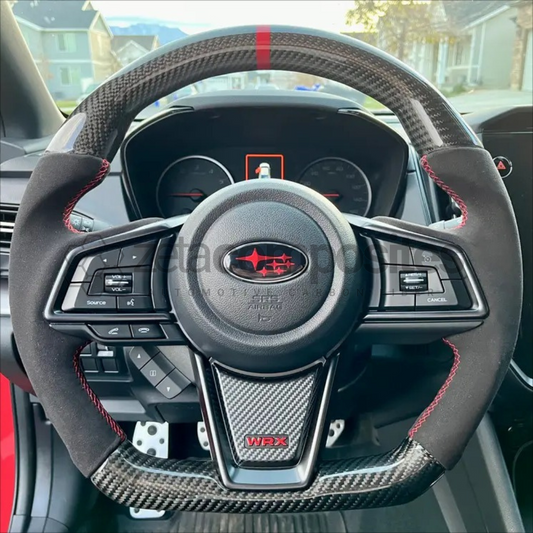 custom carbon fiber steering wheel for 2022 subaru wrx sti