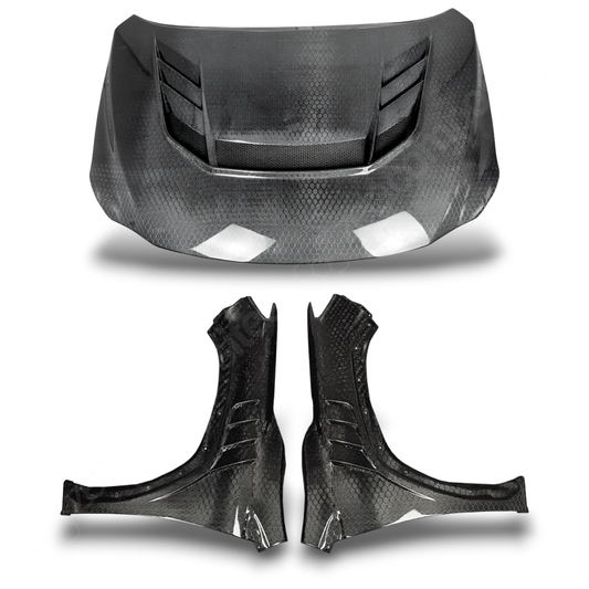 (2022'+) WRX / STi Carbon Fiber Hood & Fenders Kit - GT Style