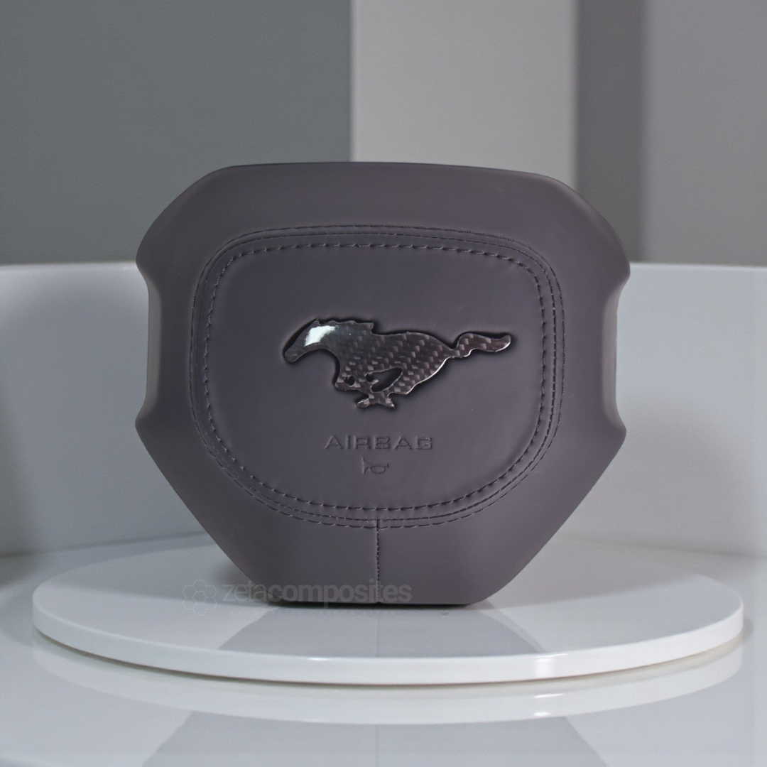 custom airbag cover for a 2024 and up mustang front view