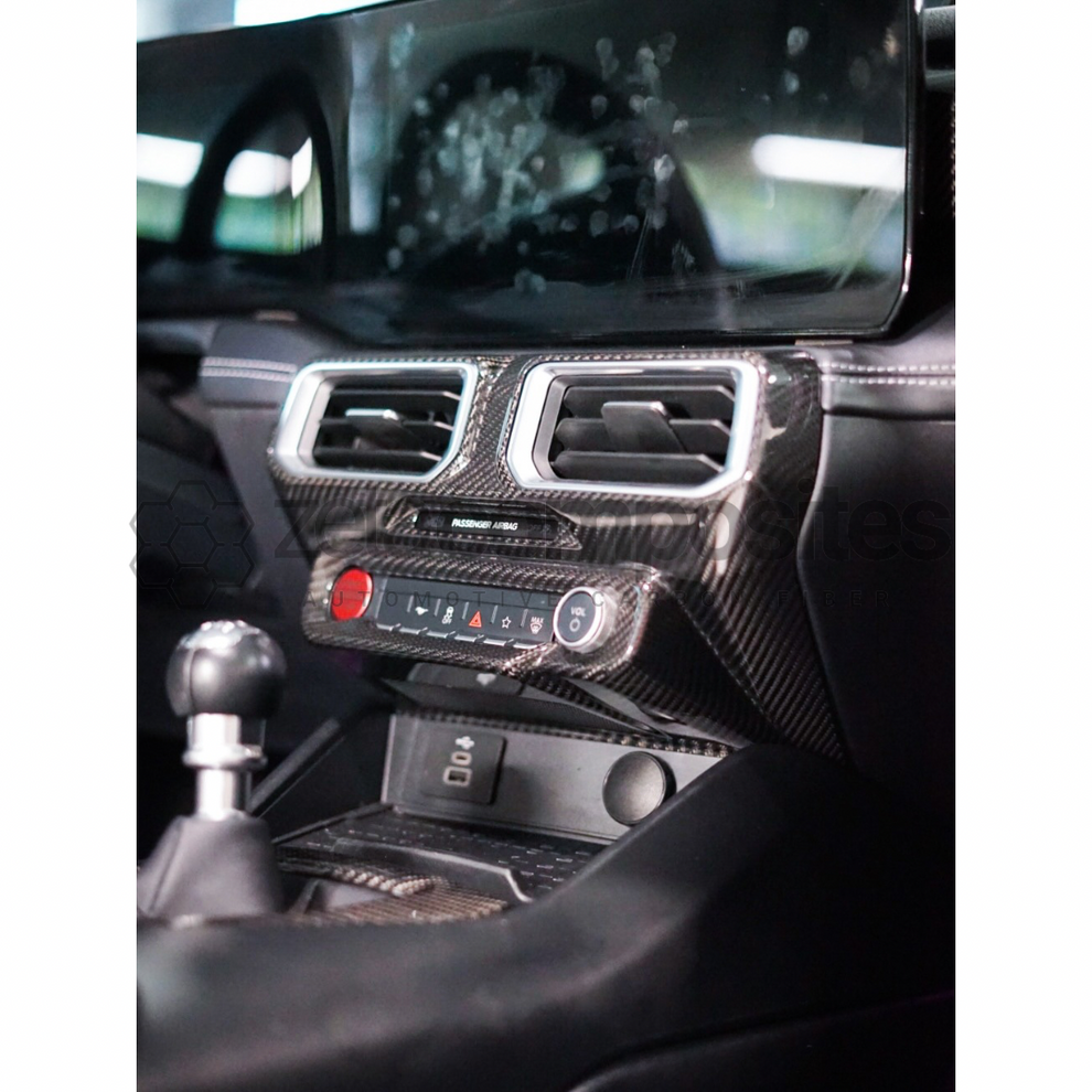 (2024'+ S650) Mustang Carbon Fiber AC Vent Control Panel Trim ...