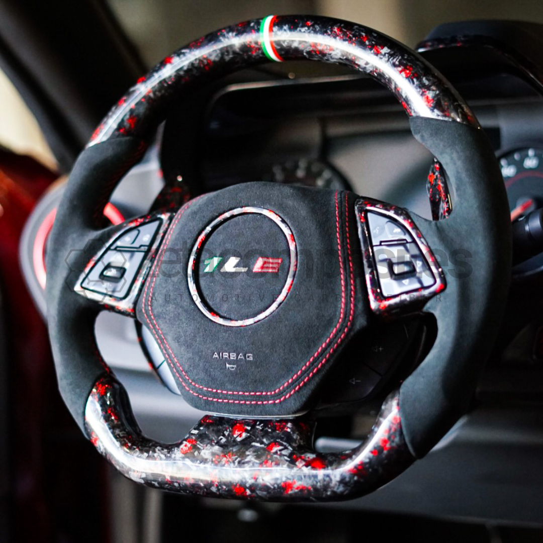 2016-2024 Camaro Carbon Fiber Steering Wheel Build Customizable