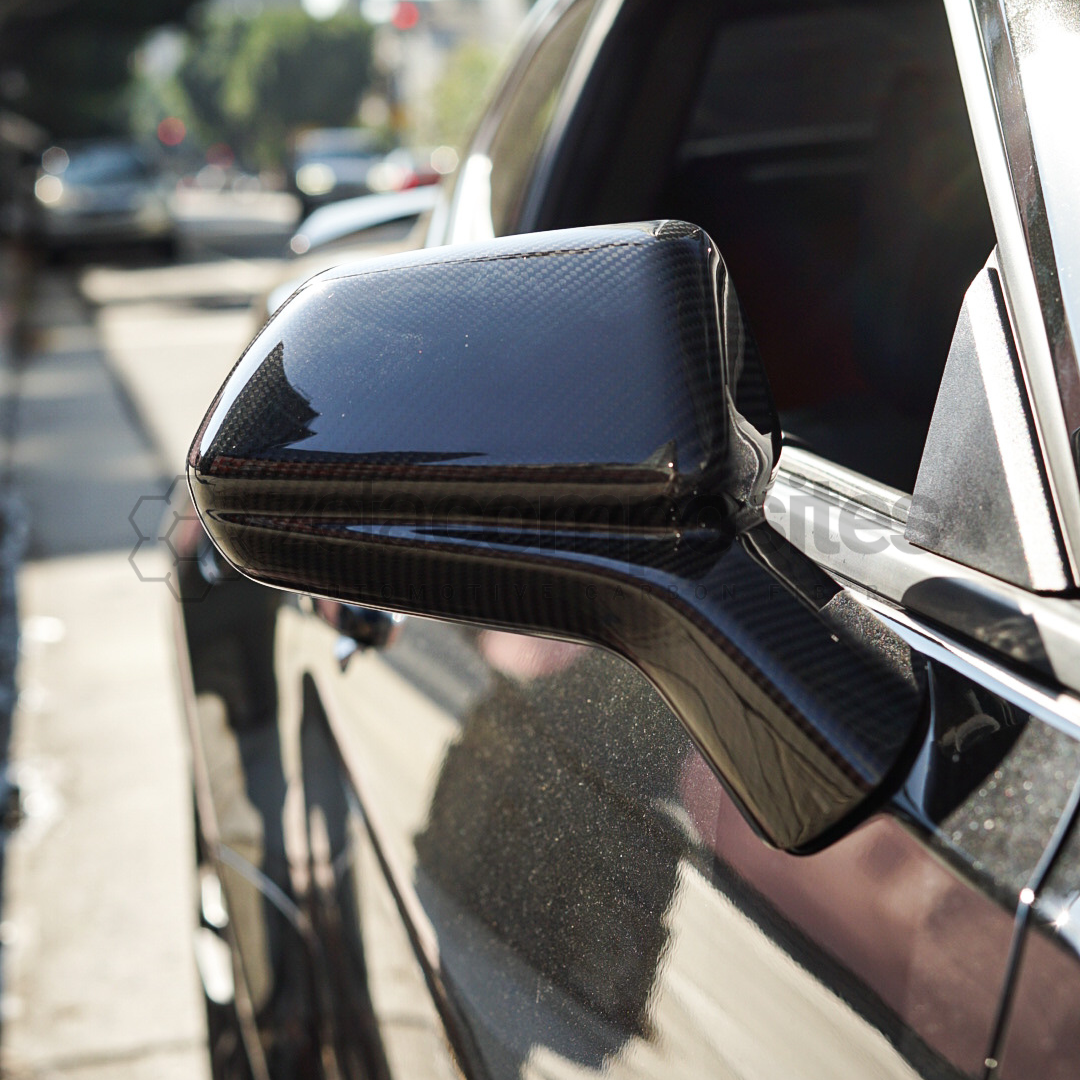 2016-2023 Camaro Carbon Fiber Mirror Caps Set