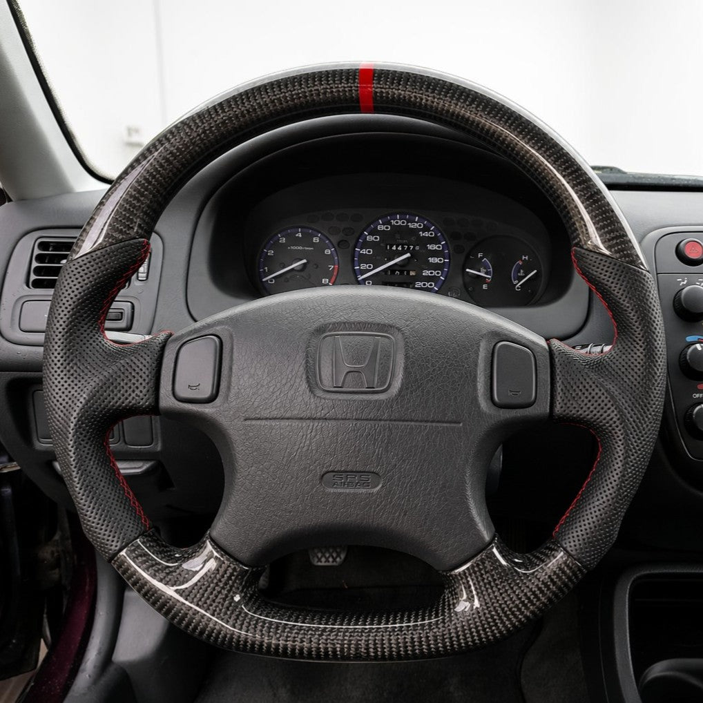 (1996'-2000') Honda Civic / CRV Carbon Fiber Steering Wheel
