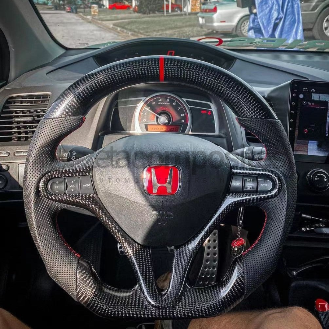 8th Gen Honda Civic Carbon Fiber Steering Wheel Customizable