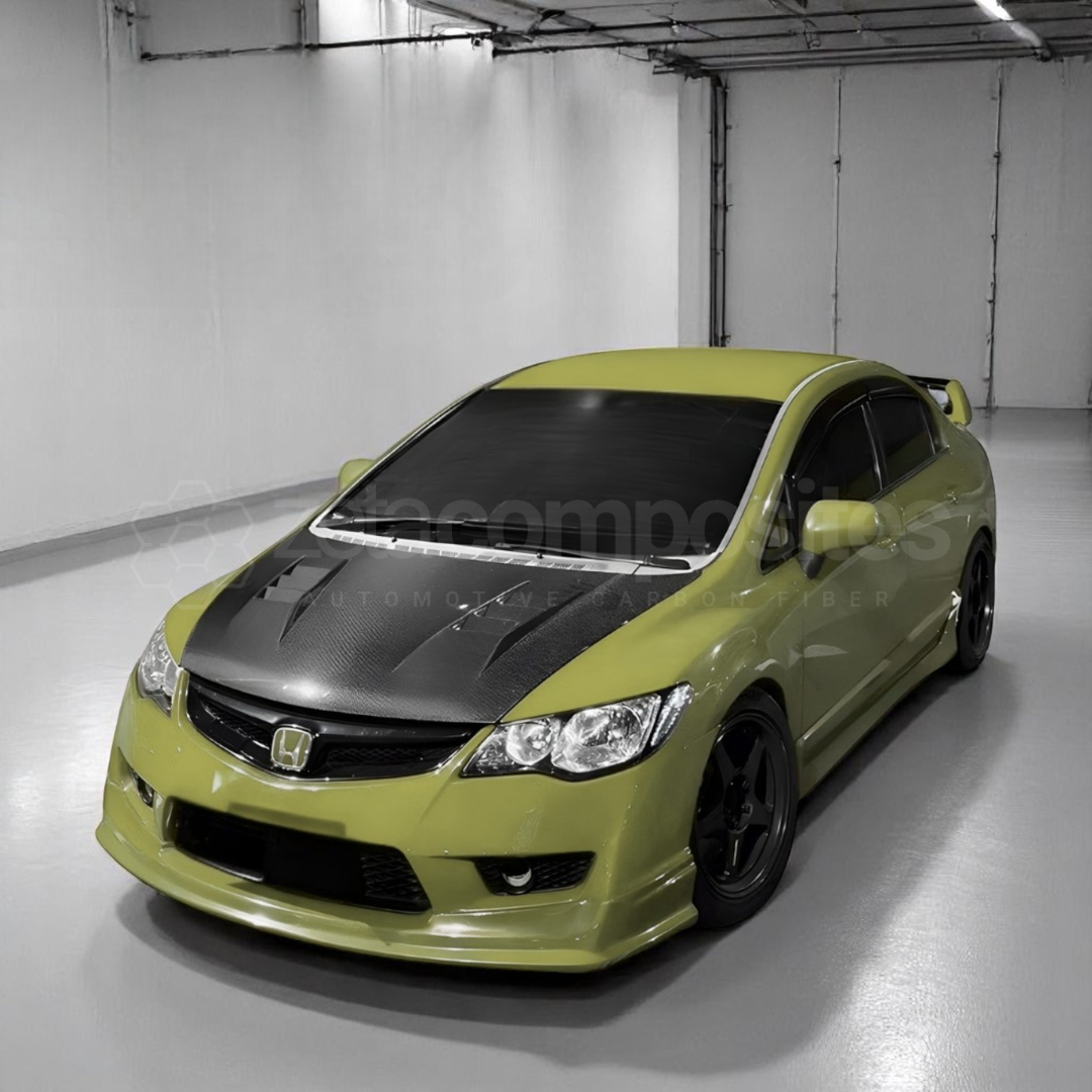 Carbon Fiber Hood Triple Vented for 2006-2011 Honda Civic 8th Gen