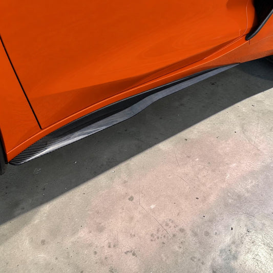 C8 Corvette Carbon Fiber Side Skirts - Z06 Style