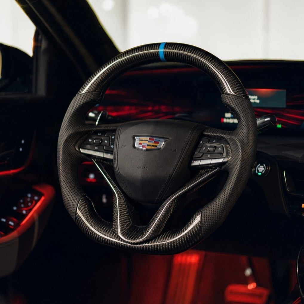 Carbon Fiber Steering Wheel for Cadillac CT4 CT5 / V Blackwing / XT4 (2019'-2025')