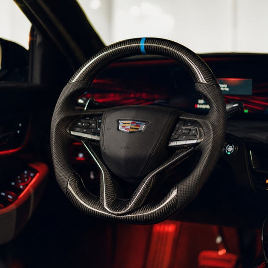 Carbon Fiber Steering Wheel for Cadillac CT4 CT5 / V Blackwing / XT4 (2019'-2025')