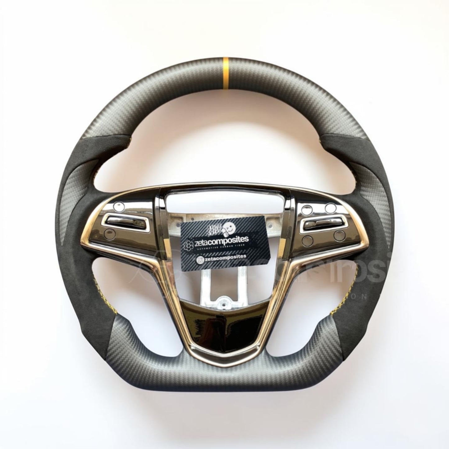 Carbon Fiber Steering Wheel for Cadillac V3 CTS ATS (14' - 20')