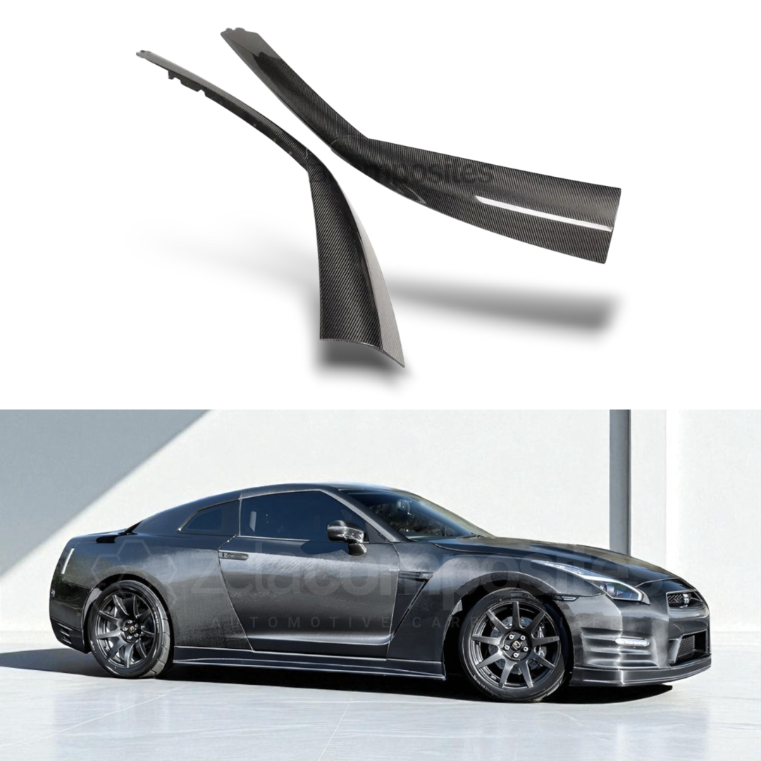 Carbon Fiber A Pillar Direct Replacement Set for Nissan GTR R35 (09'-16')