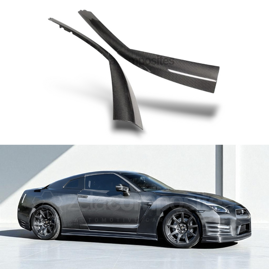 Carbon Fiber A Pillar Direct Replacement Set for Nissan GTR R35 (09'-16')
