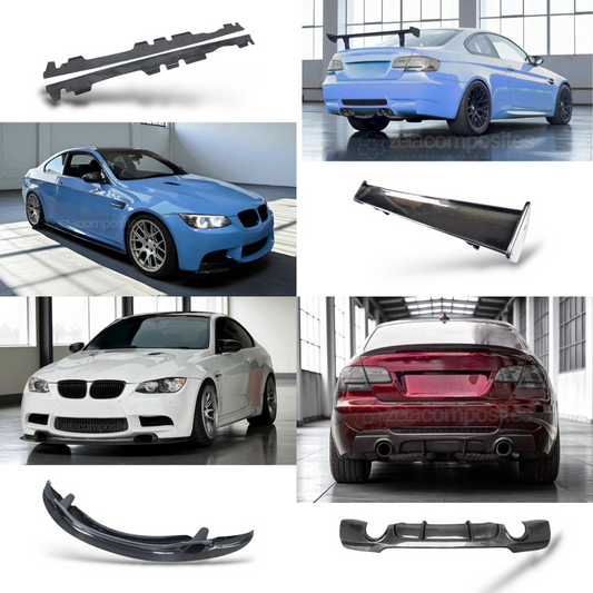Carbon Fiber Aero Kit GT Style for BMW E92 M3 (Diffuser/Spoiler/Lip/Skirts)