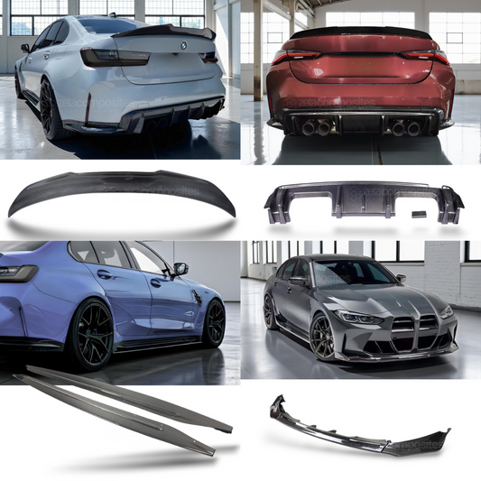 Carbon Fiber Aero Kit for BMW G80 G82 G83 M3 M4 Lip/Diffuser/Side Skirts/Spoiler