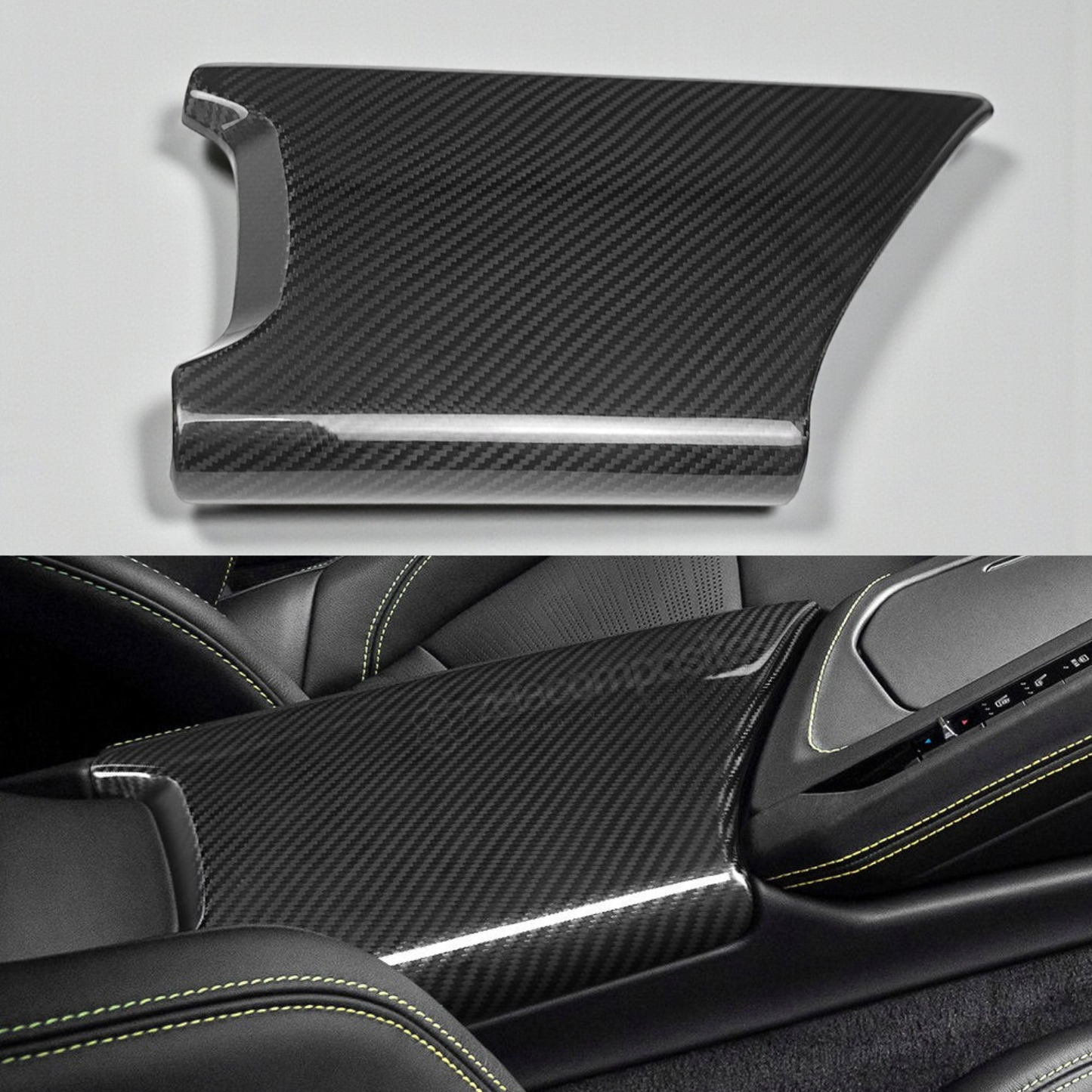 (2020'+) C8 Corvette Carbon Fiber Center Console Armrest Cover