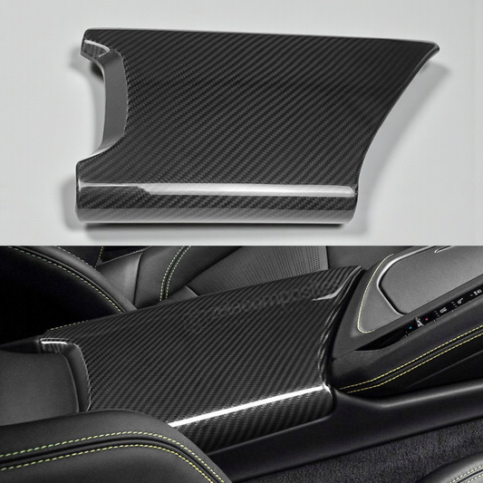 (2020'+) C8 Corvette Carbon Fiber Center Console Armrest Cover