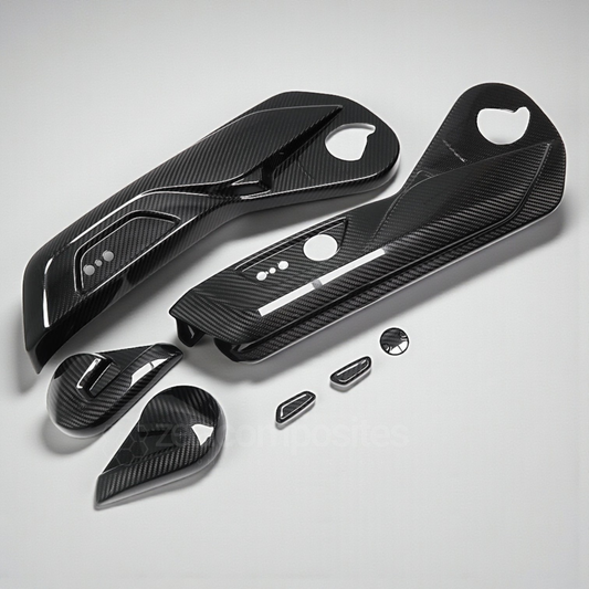 (2024'+ S650) Mustang Carbon Fiber Seat Control Panel Trims
