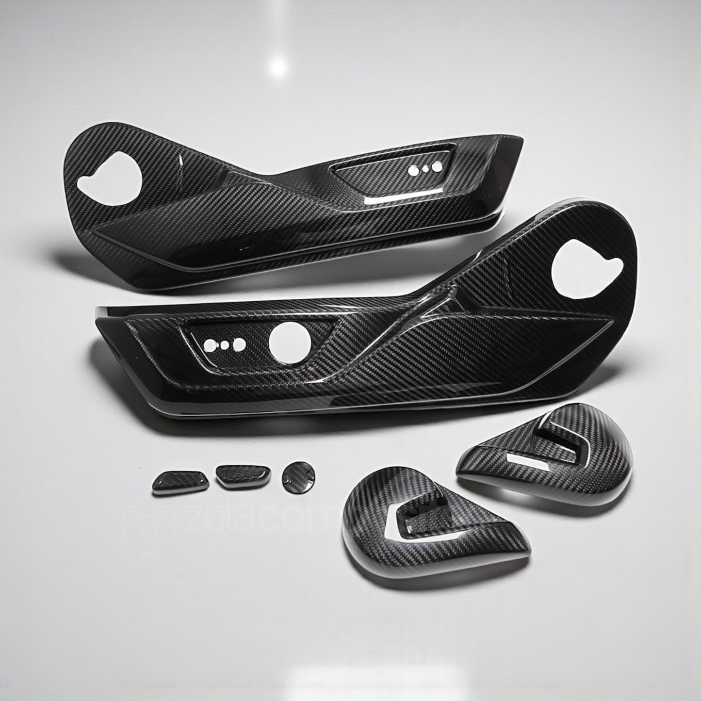 (2024'+ S650) Mustang Carbon Fiber Seat Control Panel Trims