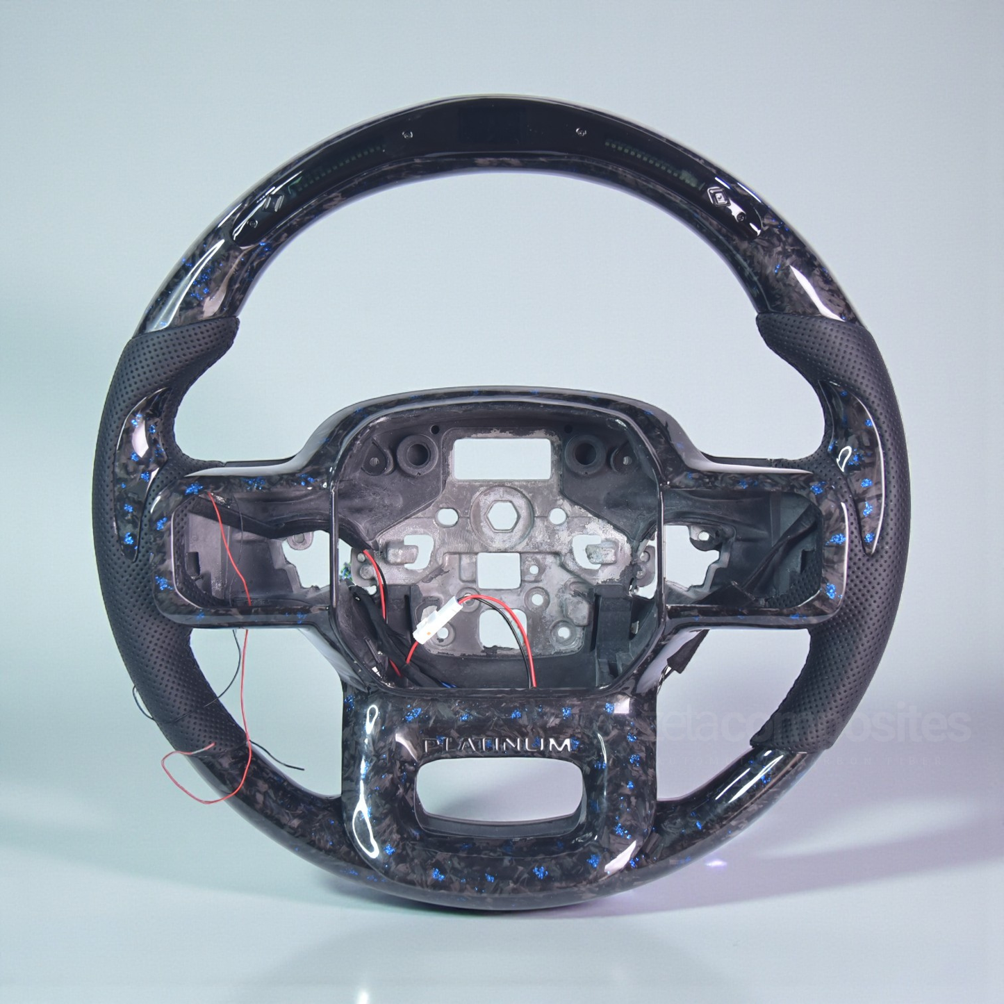 Matte Carbon Fiber Steering Wheel Trim Cover For 2021-2025 Ford F150 Raptor – Real Carbon, Self-Adhesive