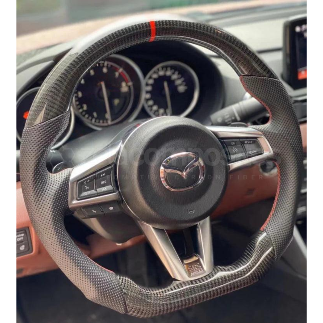 Carbon Fiber Steering Wheel for Miata Mx5 ND Customize