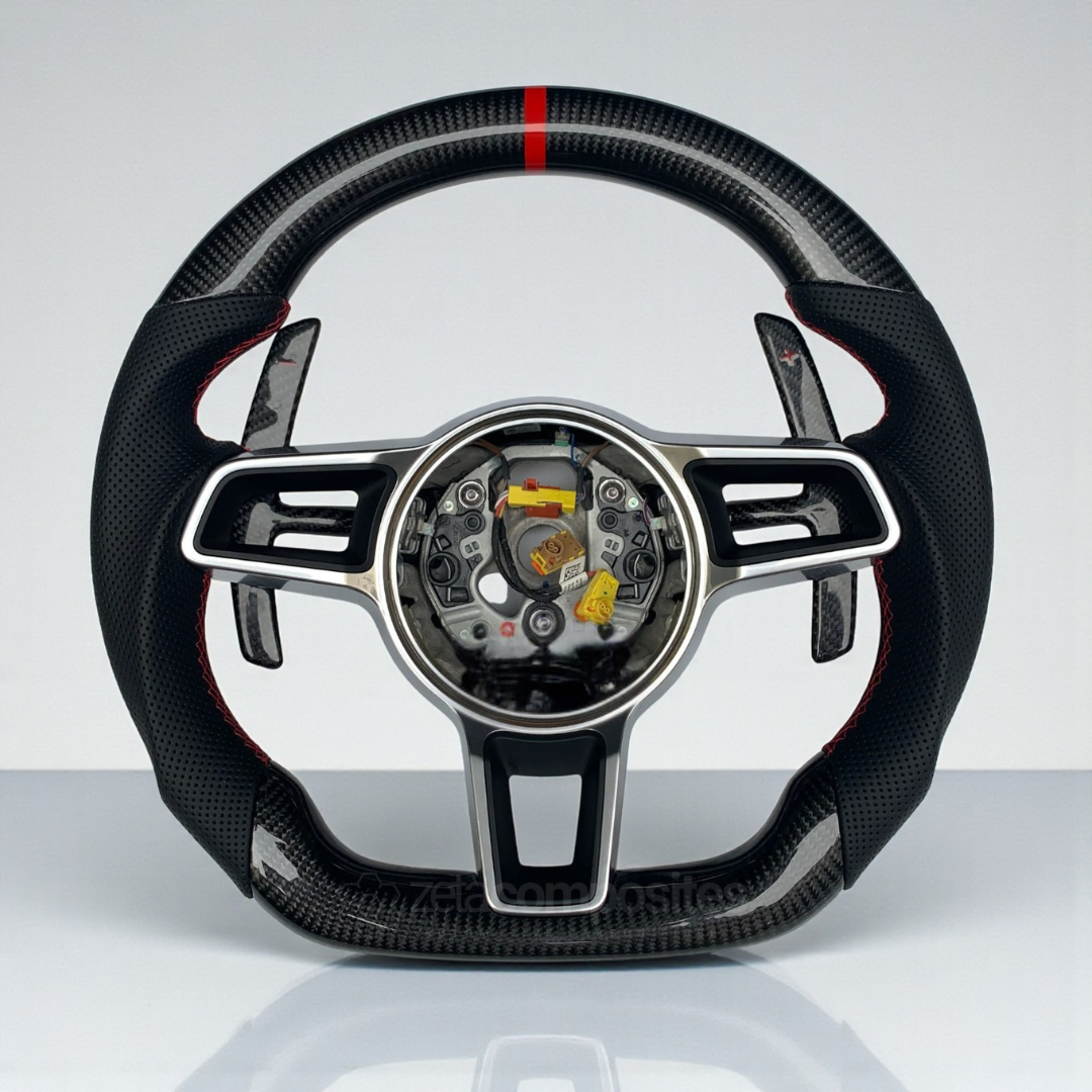 Carbon Fiber Steering Wheel for All Porsche Boxter / Cayman / Taycan / Macan / Cayenne / Panamera