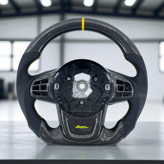 Carbon Fiber Steering Wheel for Toyota Supra A90 MKV with Carbon Button Frames