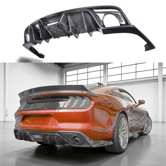Carbon Fiber Diffuser Rear Valance for Mustang (2015'-2017')