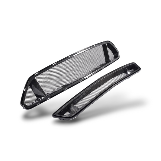 Carbon Fiber Grille Replacements Upper + Lower for Mustang 2015'-2017'