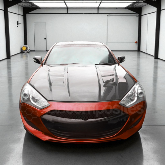 Carbon Fiber Hood Track Style for Hyundai Genesis Coupe (2013'-2016')