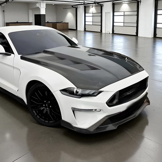 Carbon Fiber Hood Track Style for Mustang S550 (2015-2023)