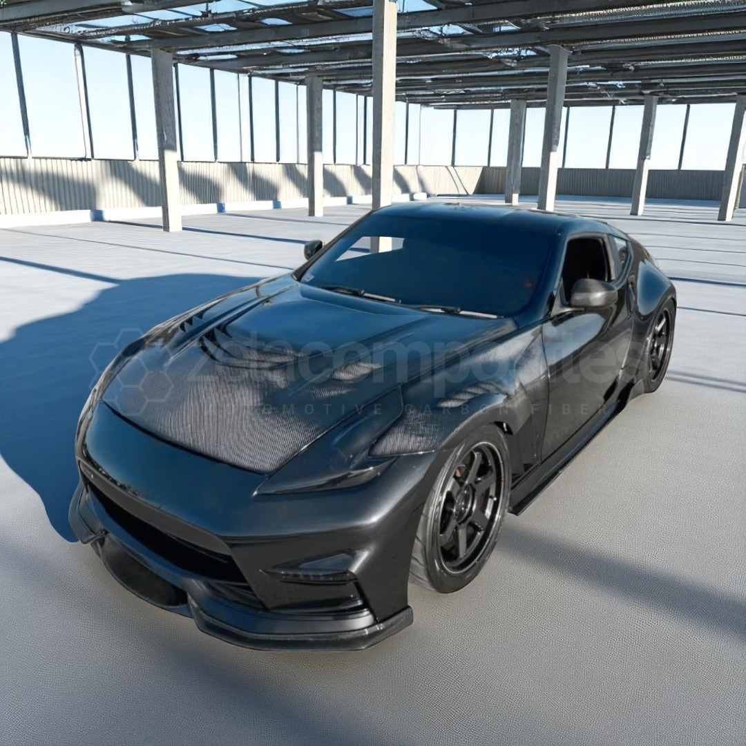 Carbon Fiber Hood V Style for Nissan 370z