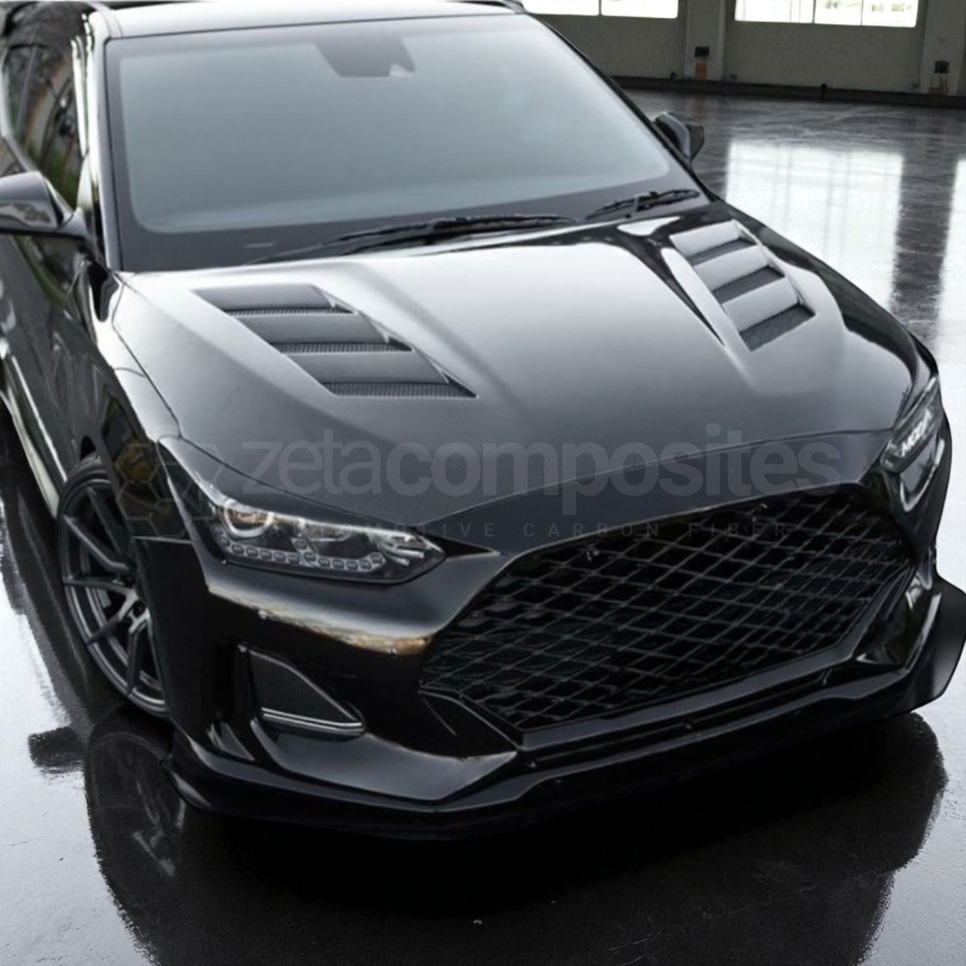 Carbon Fiber Hood Vented Style for Hyundai Veloster (2019'-2022')