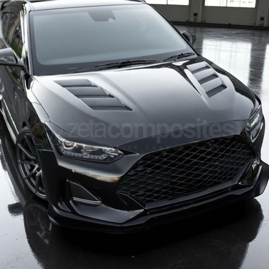 Carbon Fiber Hood Vented Style for Hyundai Veloster (2019'-2022')