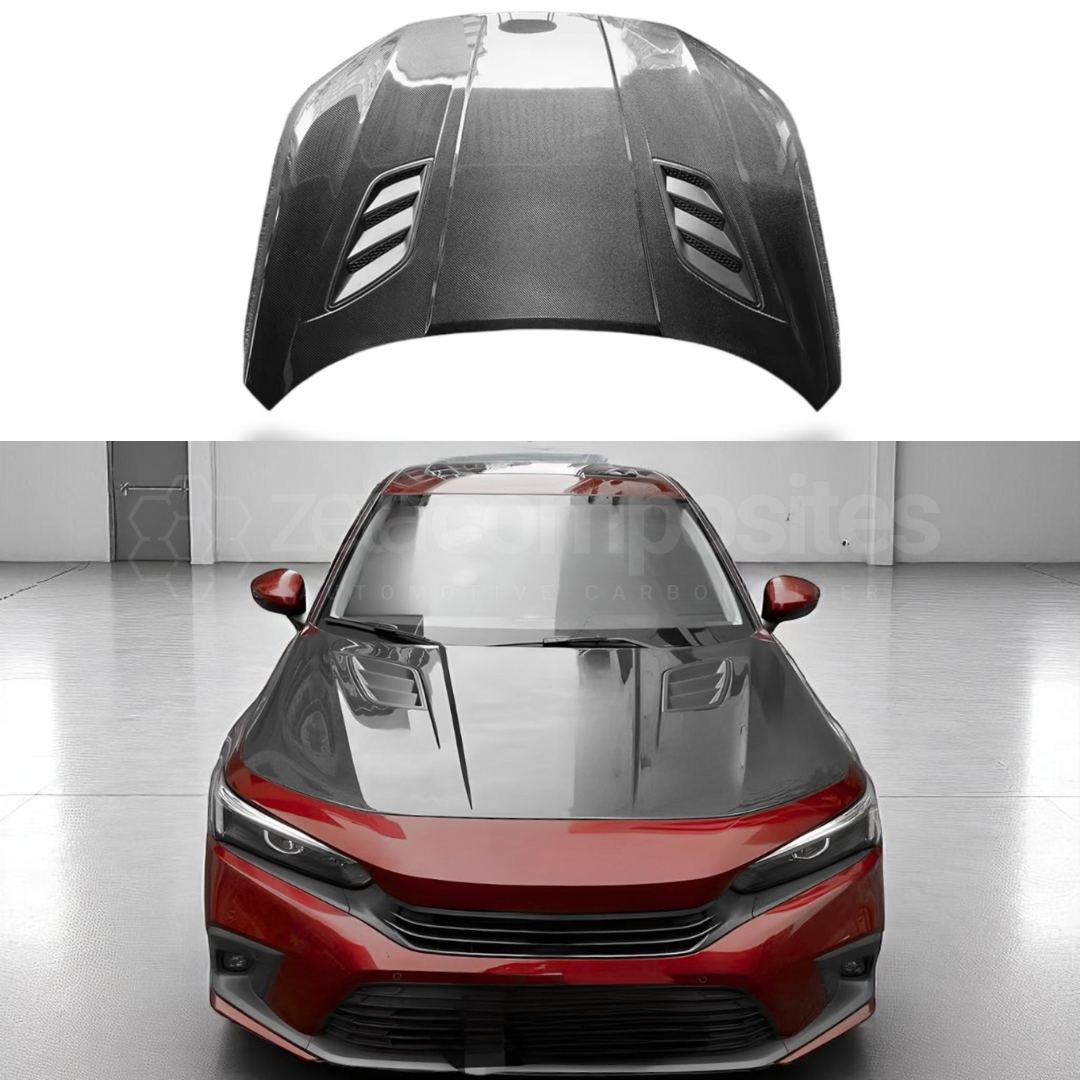 Carbon Fiber Hood Track Style for 11th Gen Honda Civic (2022+)