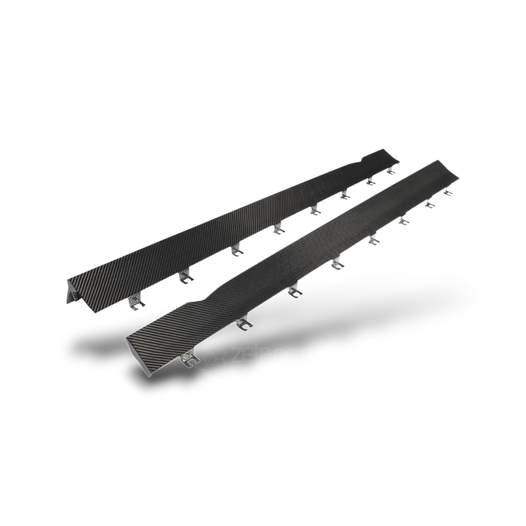 Carbon Fiber Side Skirt Panels for Mustang S650 (2024'+) Gt500 Style