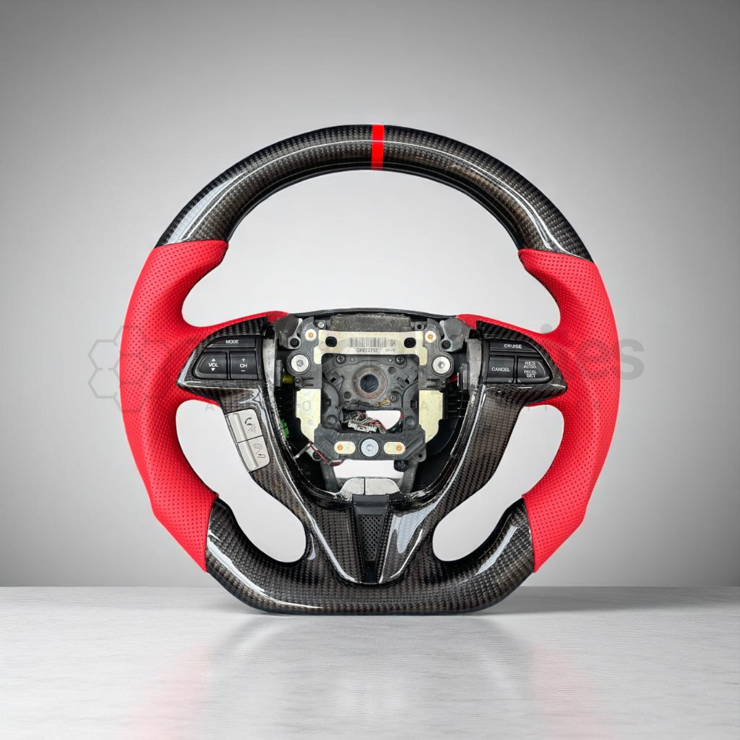 Carbon Fiber Steering Wheel for 8th Gen Accord (With Carbon Button Frames)