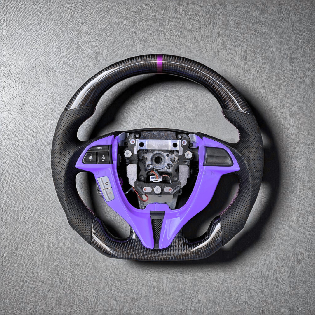 Carbon Fiber Steering Wheel for 8th Gen Accord (With Carbon Button Frames)