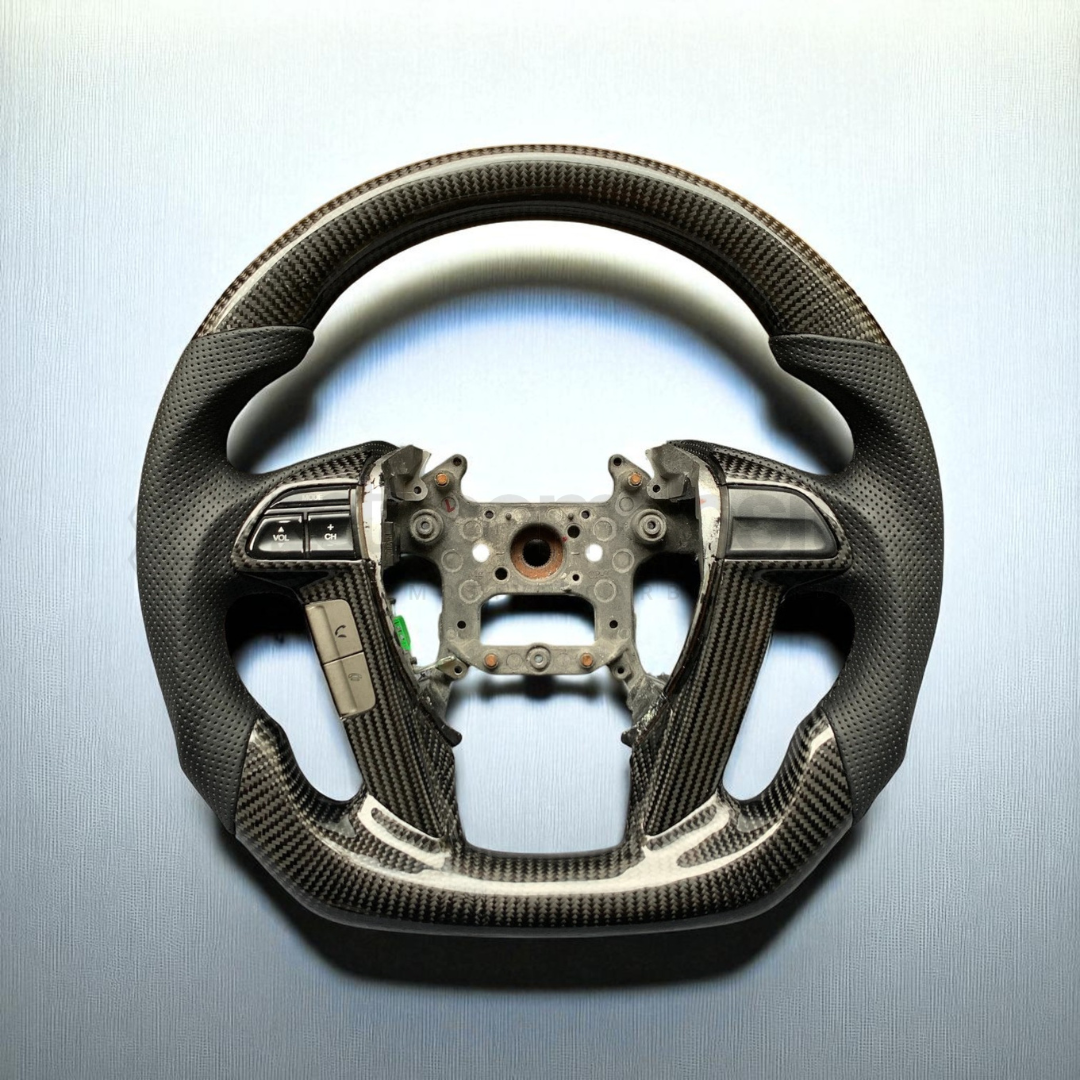 Carbon Fiber Steering Wheel for 8th Gen Accord (With Carbon Button Frames)