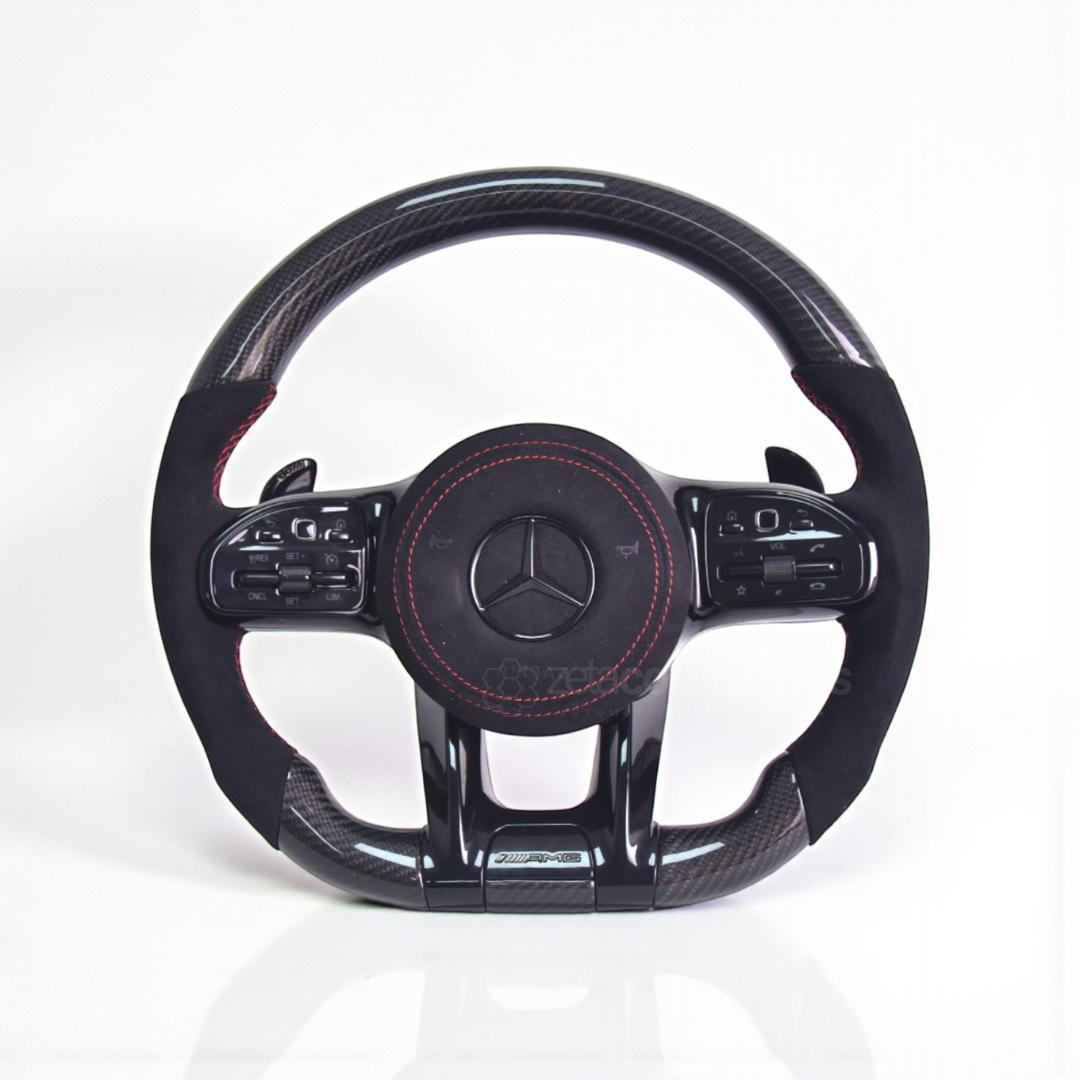 Carbon Fiber Steering Wheel for 2010+ Mercedes Benz AMG C/E/G/GT/S