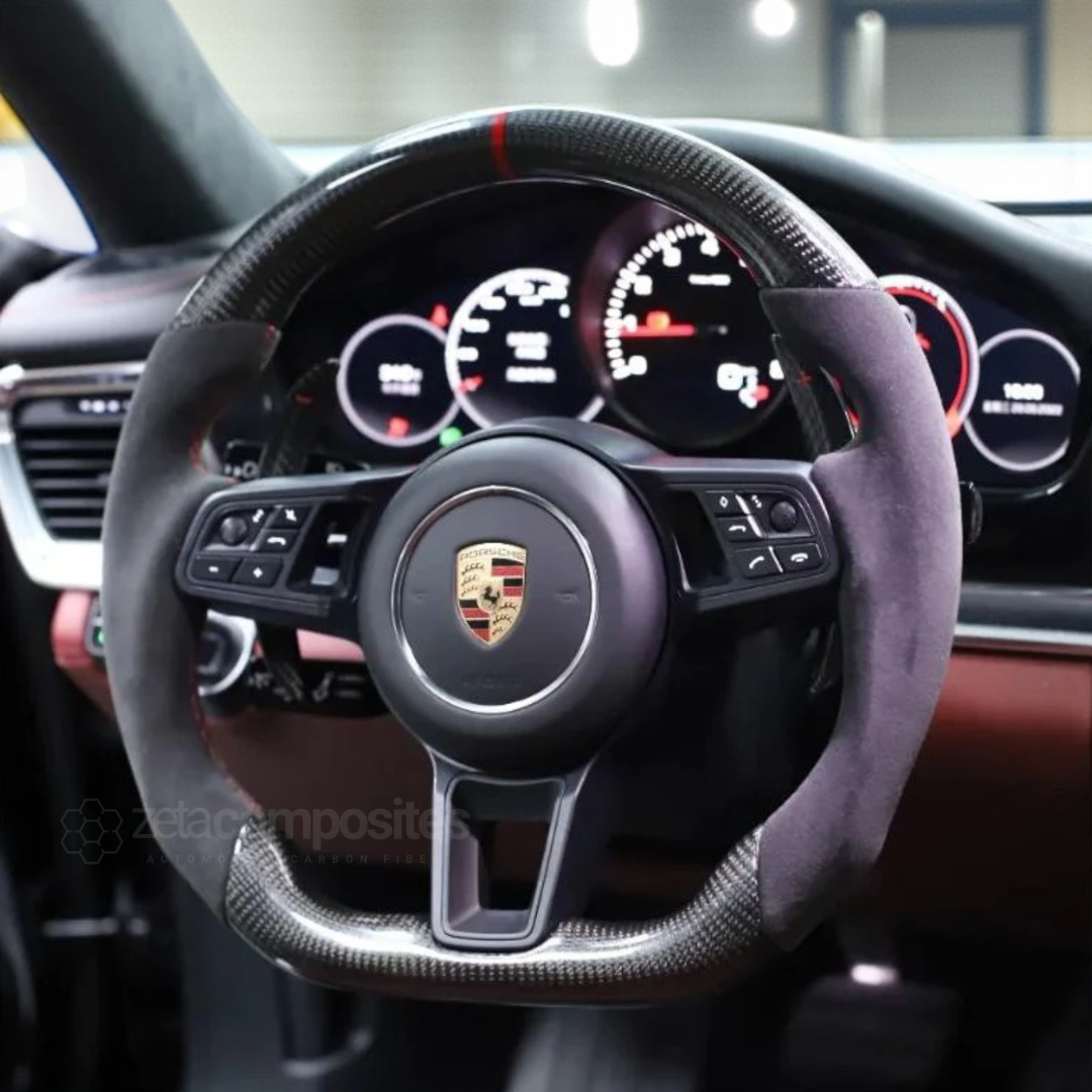 Carbon Fiber Steering Wheel for All Porsche Boxter / Cayman / Taycan / Macan / Cayenne / Panamera