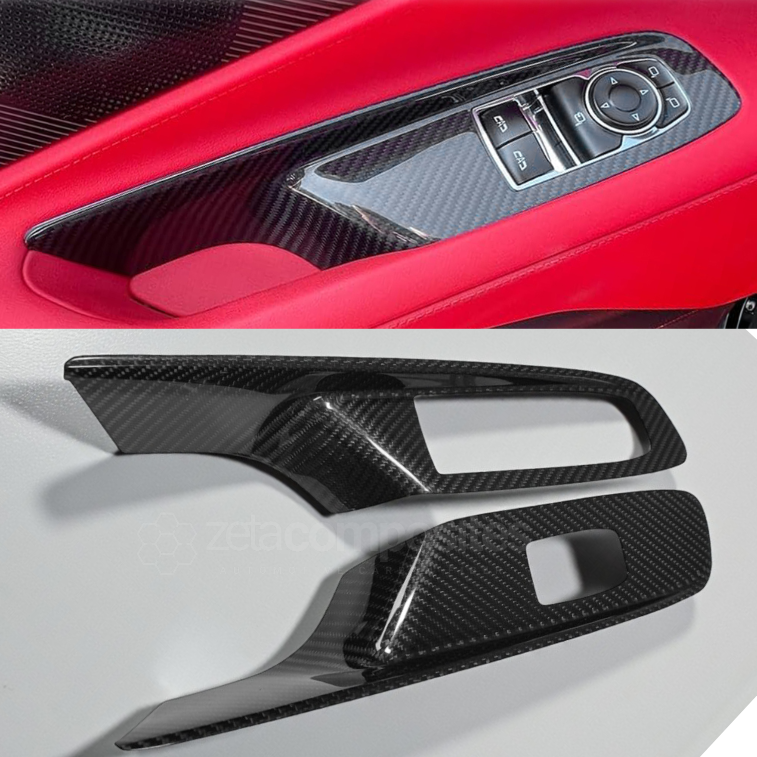 (2020'+) C8 Corvette Carbon Fiber Window Switch Panel Covers ...