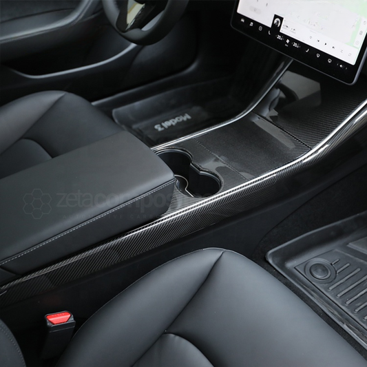 Real Carbon Fiber Center Console Side Panels for Tesla Model 3 / Model Y